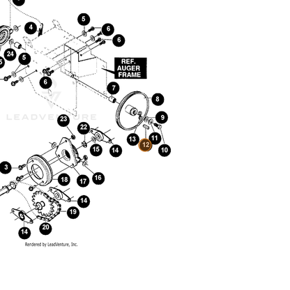 ECHO part 14580970 — IPL diagram snippet (6x zoom, amber highlight)