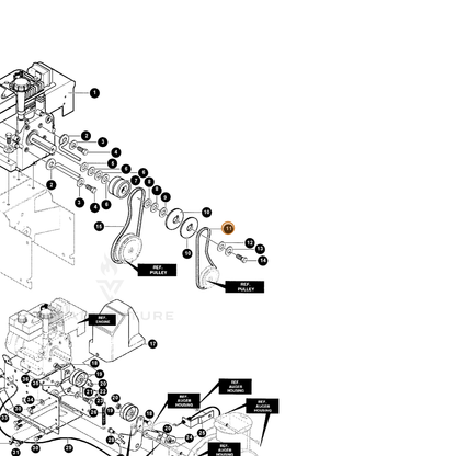 ECHO part 14581264 — IPL diagram snippet (6x zoom, amber highlight)