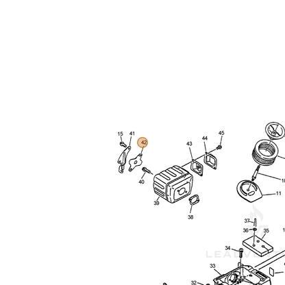 ECHO part 14581331730 — IPL diagram snippet (6x zoom, amber highlight)