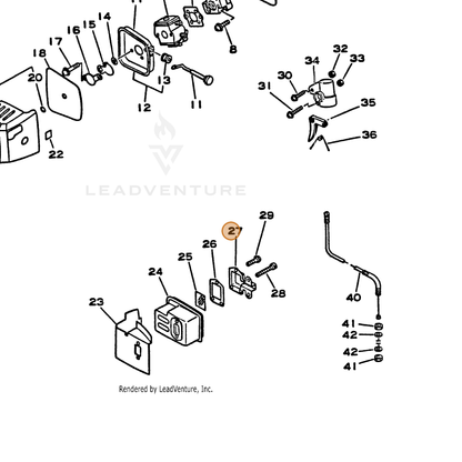 ECHO part 14581511520 — IPL diagram snippet (6x zoom, amber highlight)