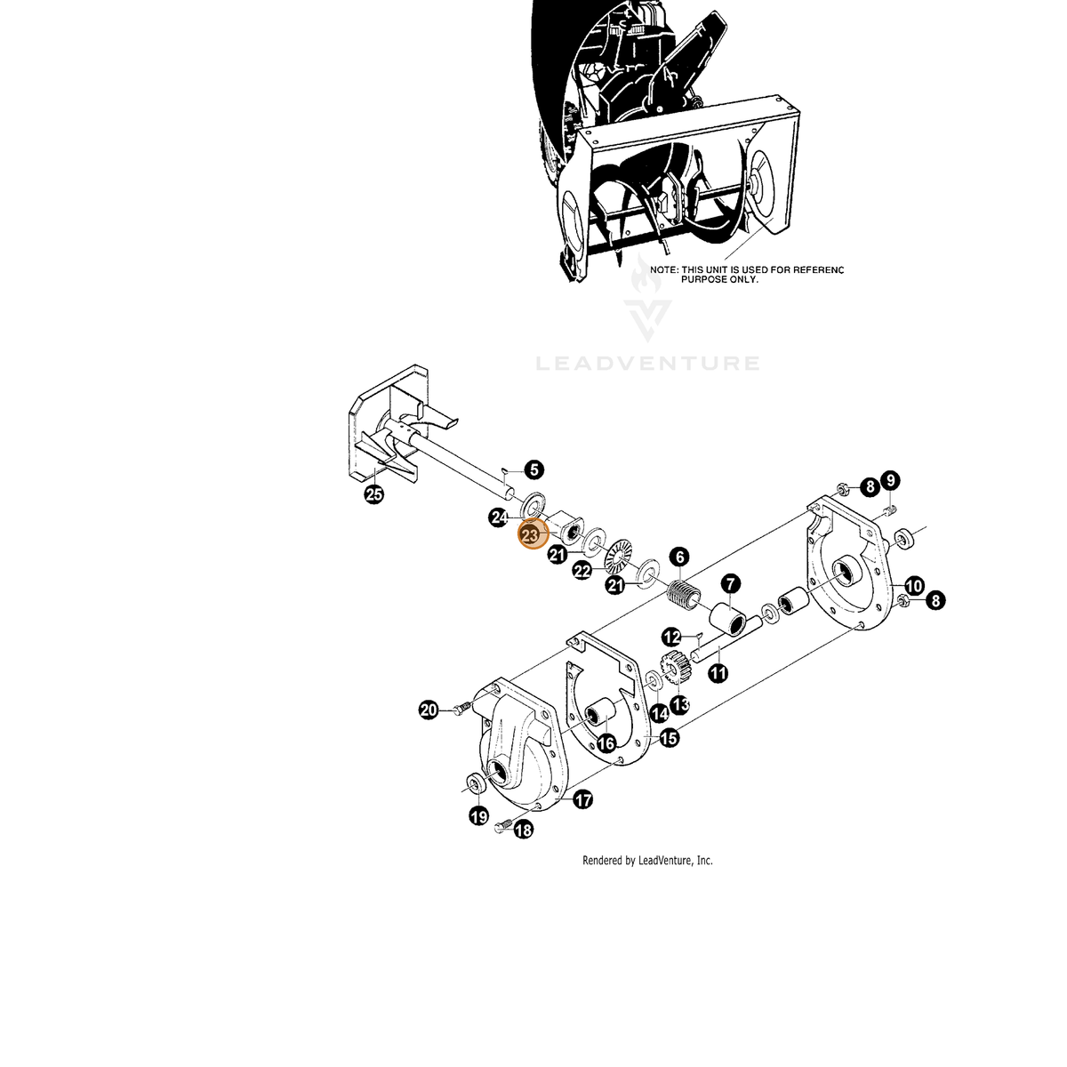 ECHO part 14583126 — IPL diagram snippet (6x zoom, amber highlight)