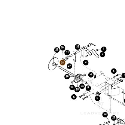 ECHO part 14583163 — IPL diagram snippet (6x zoom, amber highlight)