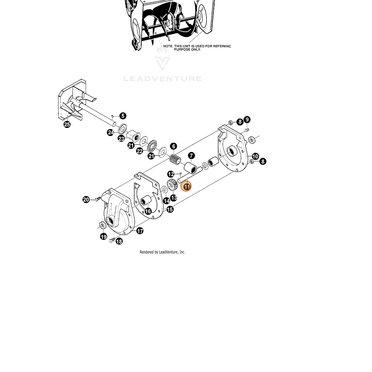 ECHO part 14584513 — IPL diagram snippet (6x zoom, amber highlight)