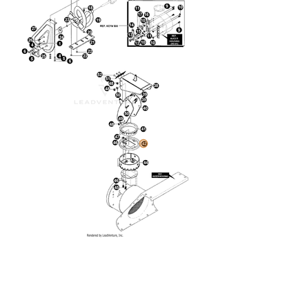 ECHO part 14585214 — IPL diagram snippet (6x zoom, amber highlight)
