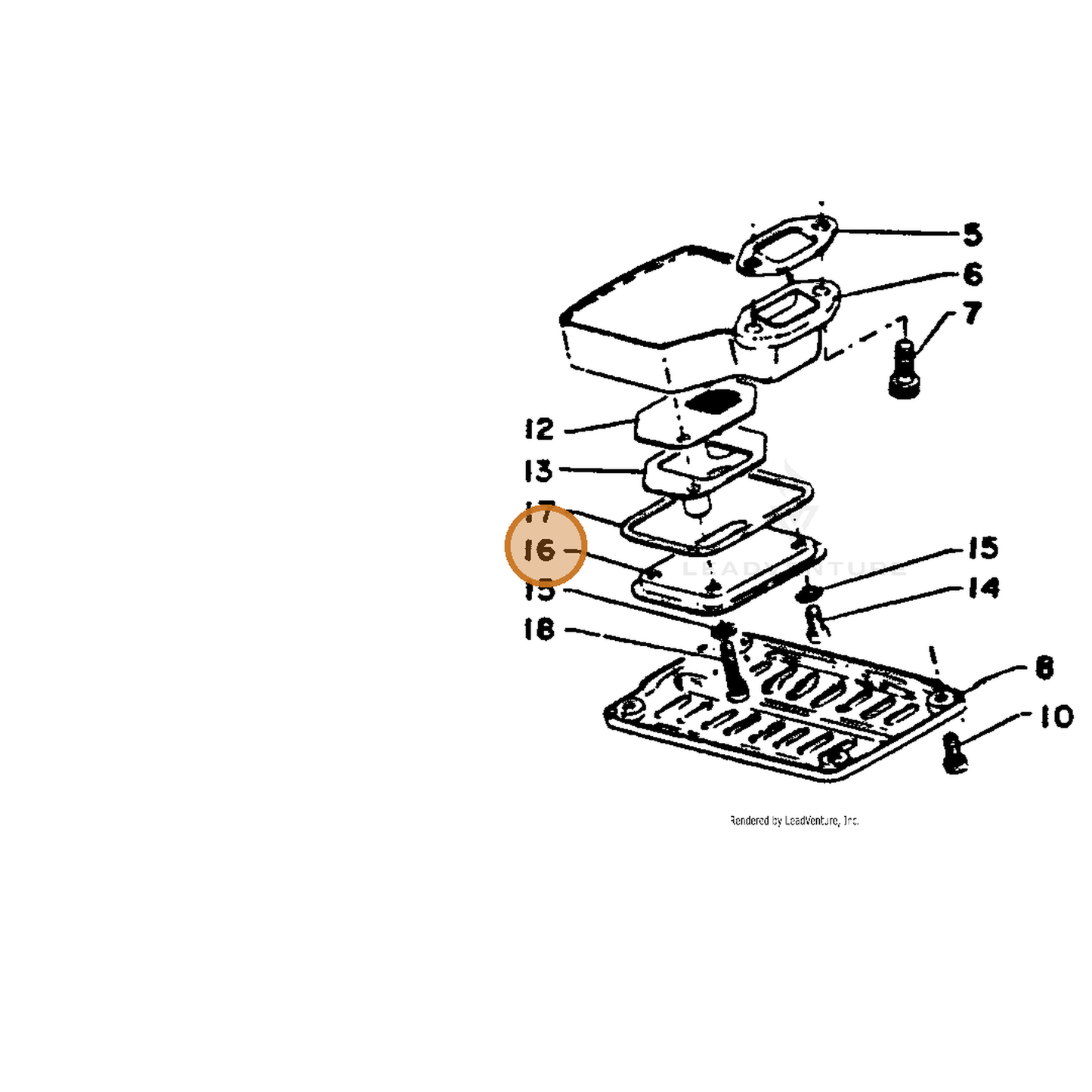ECHO part 14586103931 — IPL diagram snippet (6x zoom, amber highlight)