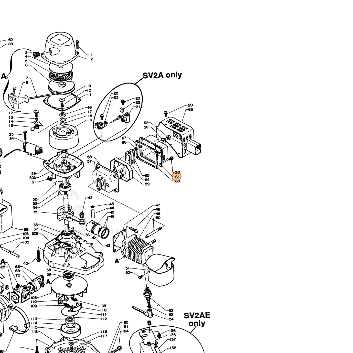 ECHO part 14586105920 — IPL diagram snippet (6x zoom, amber highlight)