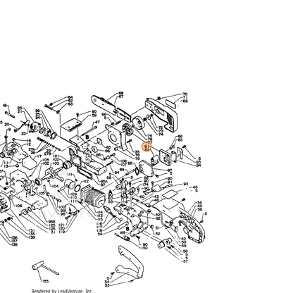 ECHO part 14586115030 — IPL diagram snippet (6x zoom, amber highlight)