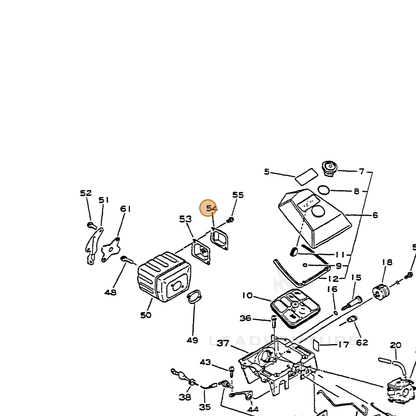 ECHO part 14586132530 — IPL diagram snippet (6x zoom, amber highlight)