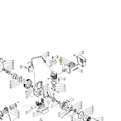ECHO part 14586206321 — IPL diagram snippet (6x zoom, amber highlight)