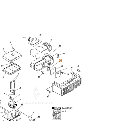 ECHO part 14586209520 — IPL diagram snippet (6x zoom, amber highlight)