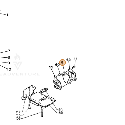 ECHO part 14586214630 — IPL diagram snippet (6x zoom, amber highlight)