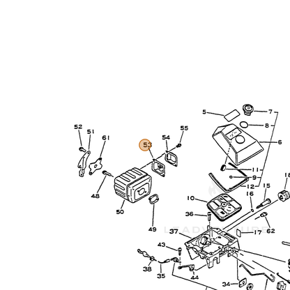ECHO part 14586232530 — IPL diagram snippet (6x zoom, amber highlight)