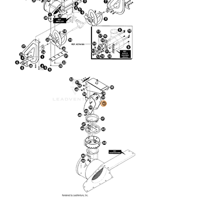 ECHO part 14586240 — IPL diagram snippet (6x zoom, amber highlight)