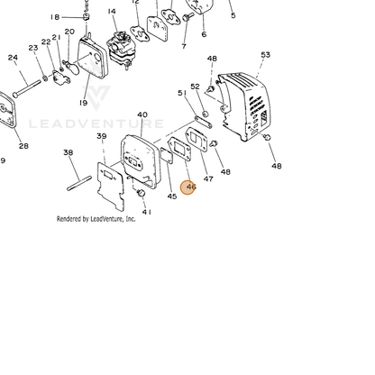 ECHO part 14586640631 — IPL diagram snippet (6x zoom, amber highlight)