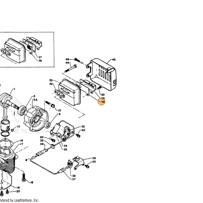 ECHO part 14587506320 — IPL diagram snippet (6x zoom, amber highlight)