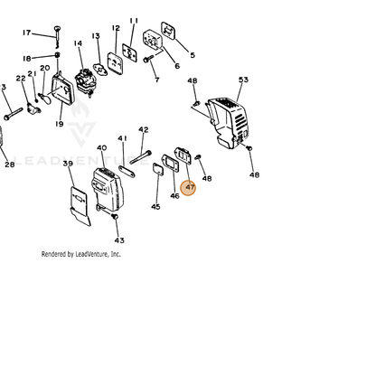 ECHO part 14590540930 — IPL diagram snippet (6x zoom, amber highlight)