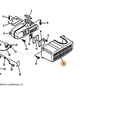 ECHO part 14590603361 — IPL diagram snippet (6x zoom, amber highlight)
