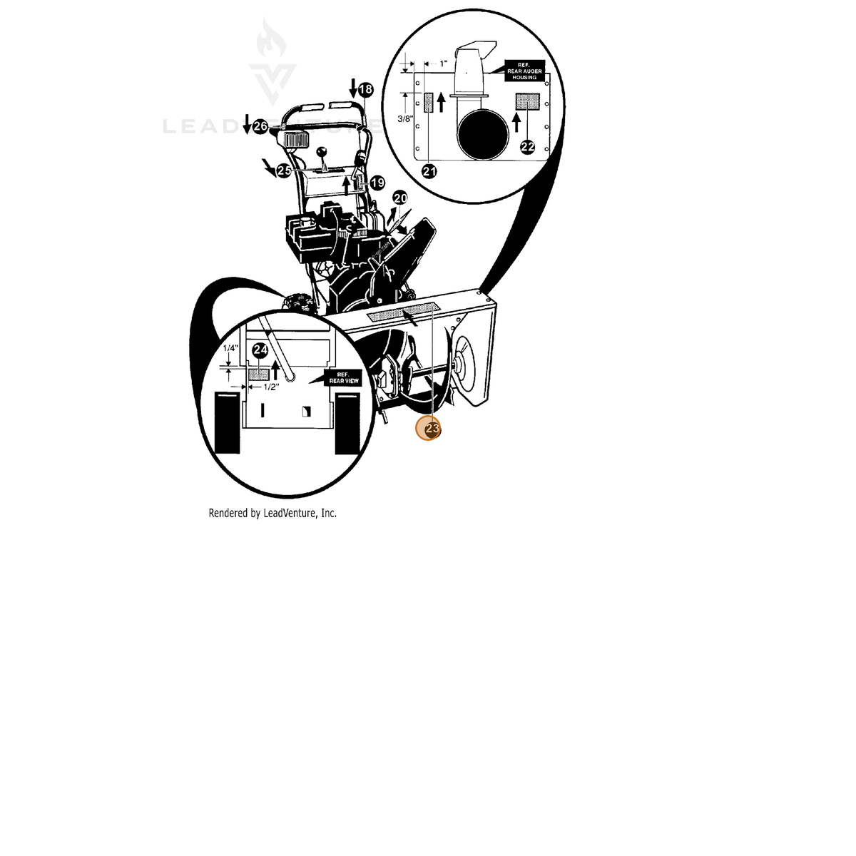 ECHO part 14760109 — IPL diagram snippet (6x zoom, amber highlight)