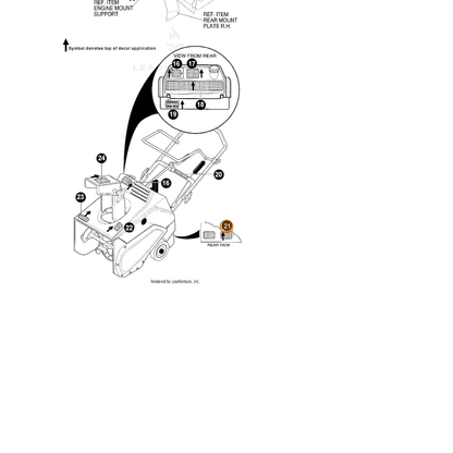 ECHO part 14761032 — IPL diagram snippet (6x zoom, amber highlight)