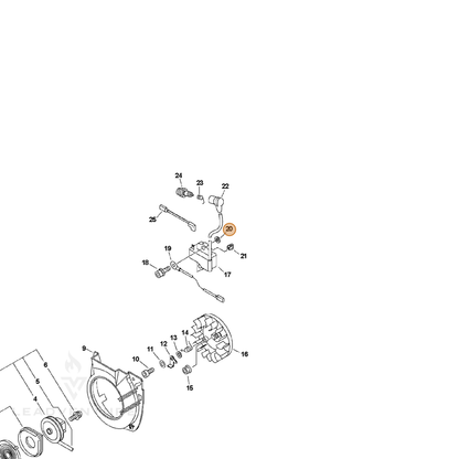 ECHO part 15011716430 — IPL diagram snippet (6x zoom, amber highlight)
