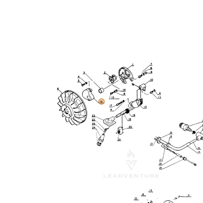 ECHO part 15012800330 — IPL diagram snippet (6x zoom, amber highlight)