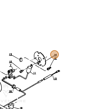 ECHO part 15013203930 — IPL diagram snippet (6x zoom, amber highlight)