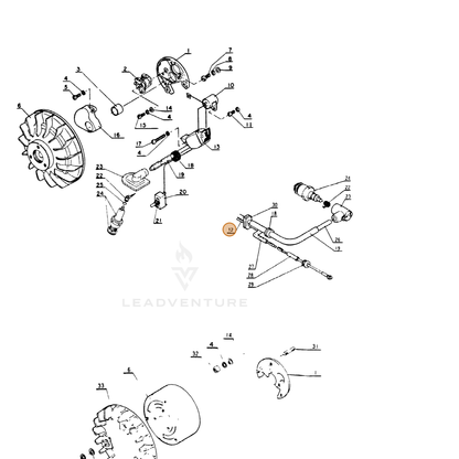 ECHO part 15013300330 — IPL diagram snippet (6x zoom, amber highlight)