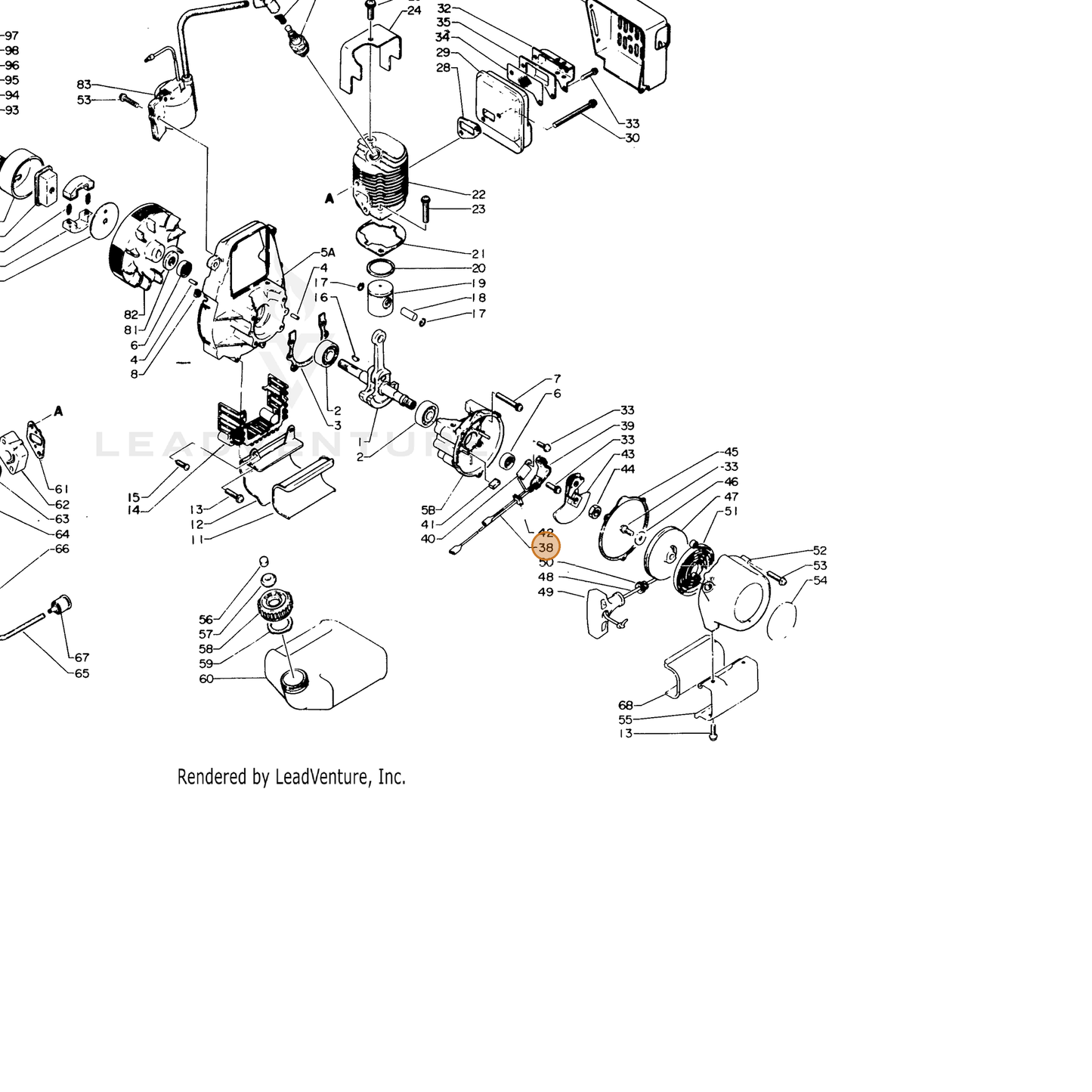 ECHO part 15050506320 — IPL diagram snippet (6x zoom, amber highlight)