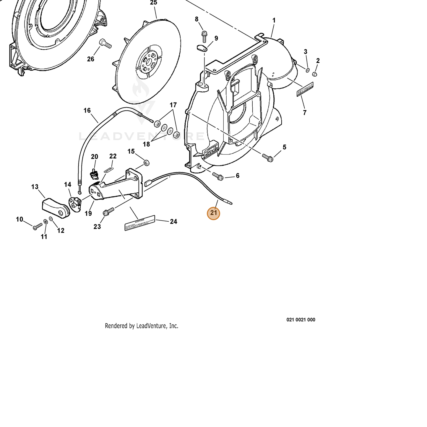 ECHO part 15062102260 — IPL diagram snippet (6x zoom, amber highlight)