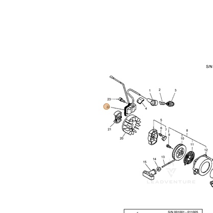 ECHO part 15062605560 — IPL diagram snippet (6x zoom, amber highlight)