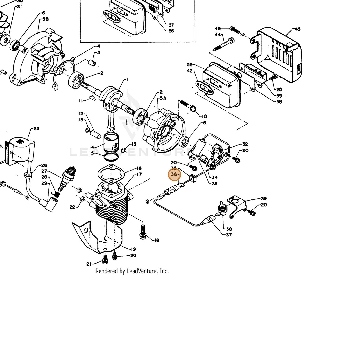ECHO part 15213305530 — IPL diagram snippet (6x zoom, amber highlight)