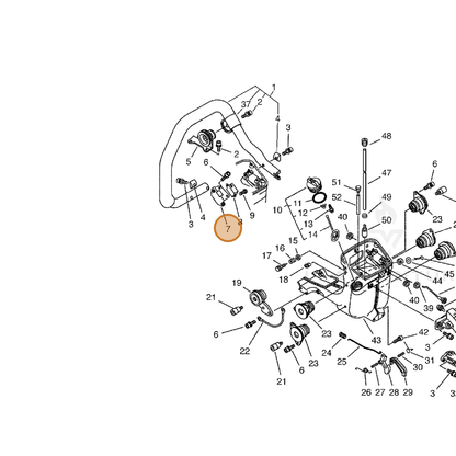 ECHO part 15261560730 — IPL diagram snippet (6x zoom, amber highlight)
