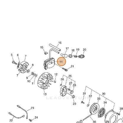 ECHO part 15262655430 — IPL diagram snippet (6x zoom, amber highlight)