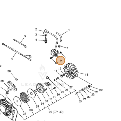 ECHO part 15262660730 — IPL diagram snippet (6x zoom, amber highlight)