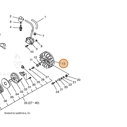 ECHO part 15280060730 — IPL diagram snippet (6x zoom, amber highlight)