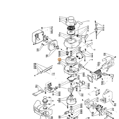 ECHO part 15280102060 — IPL diagram snippet (6x zoom, amber highlight)