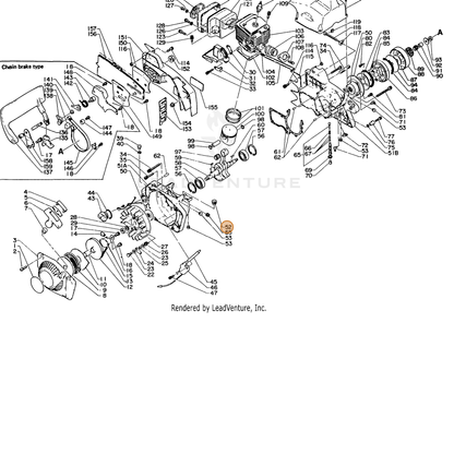 ECHO part 15311002830 — IPL diagram snippet (6x zoom, amber highlight)