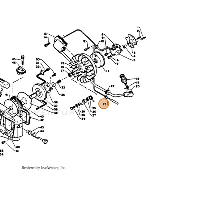 ECHO part 15411103431 — IPL diagram snippet (6x zoom, amber highlight)
