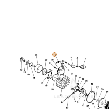 ECHO part 15611407320 — IPL diagram snippet (6x zoom, amber highlight)
