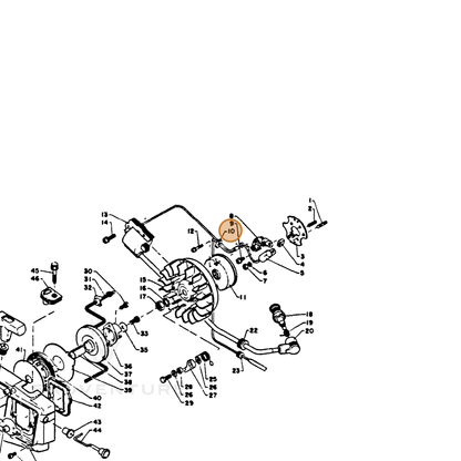 ECHO part 15611410130 — IPL diagram snippet (6x zoom, amber highlight)