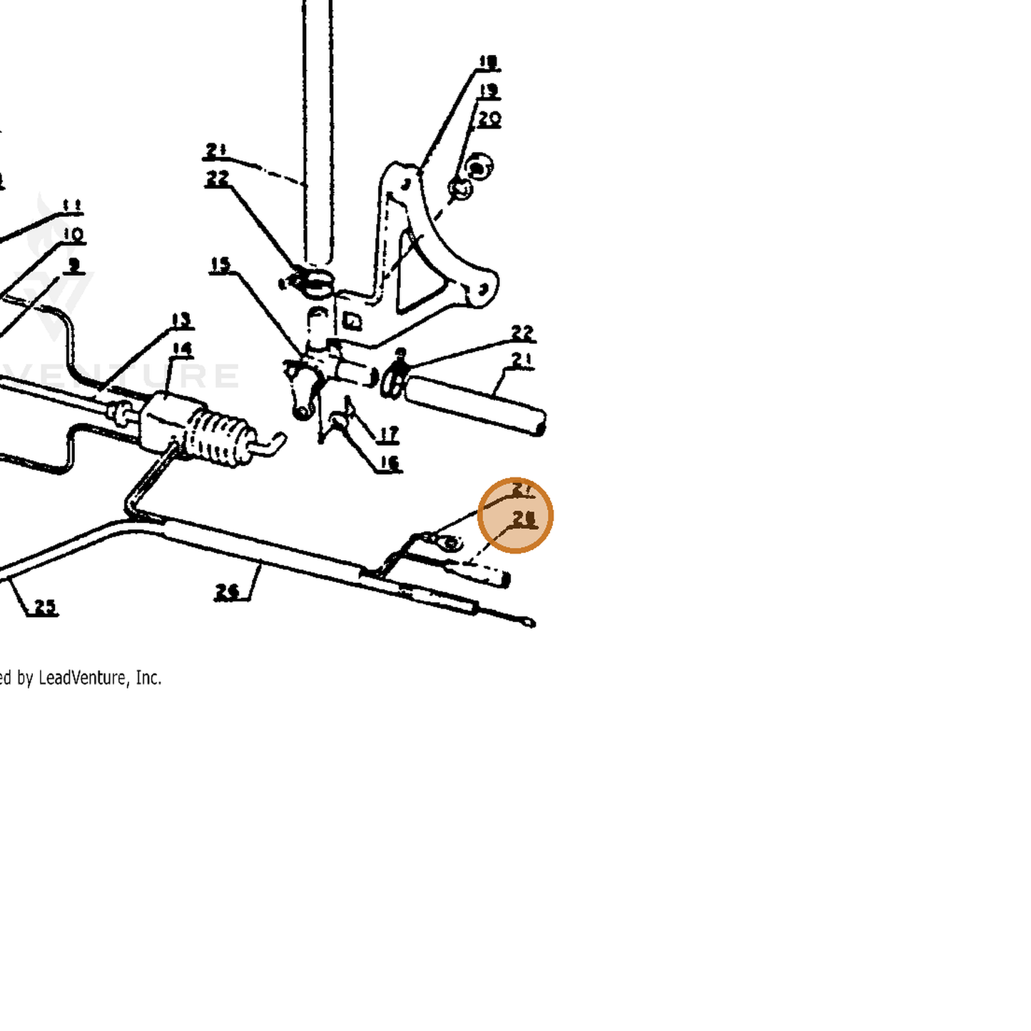 ECHO part 15612100661 — IPL diagram snippet (6x zoom, amber highlight)