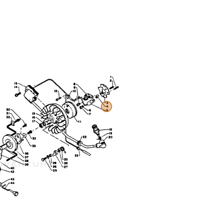 ECHO part 15613410130 — IPL diagram snippet (6x zoom, amber highlight)