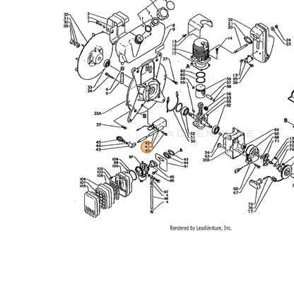 ECHO part 15660103210 — IPL diagram snippet (6x zoom, amber highlight)