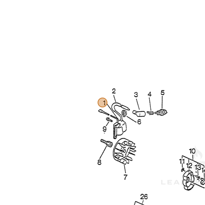 ECHO part 15660105061 — IPL diagram snippet (6x zoom, amber highlight)