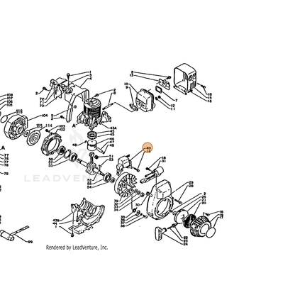 ECHO part 15660108020 — IPL diagram snippet (6x zoom, amber highlight)