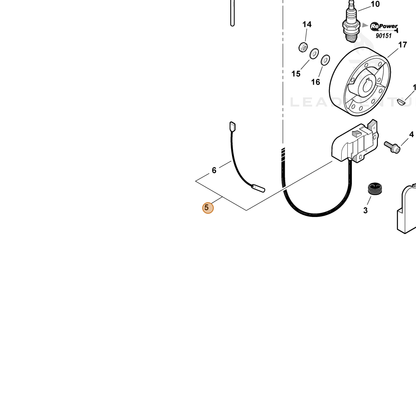 ECHO part 15660108361 — IPL diagram snippet (6x zoom, amber highlight)