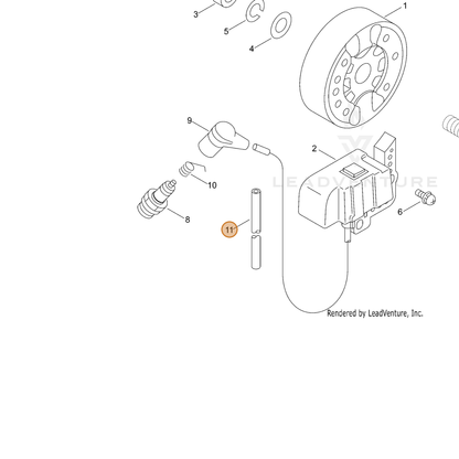 ECHO part 15661104260 — IPL diagram snippet (6x zoom, amber highlight)