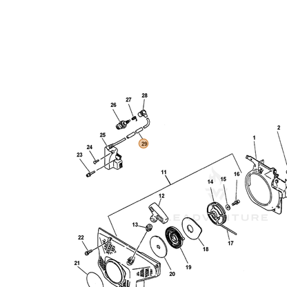 ECHO part 15661119830 — IPL diagram snippet (6x zoom, amber highlight)