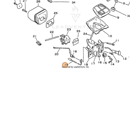 ECHO part 15662135430 — IPL diagram snippet (6x zoom, amber highlight)