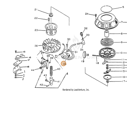 ECHO part 15662611621 — IPL diagram snippet (6x zoom, amber highlight)